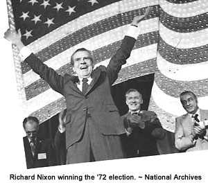 Richard Nixon winning the '72 election.