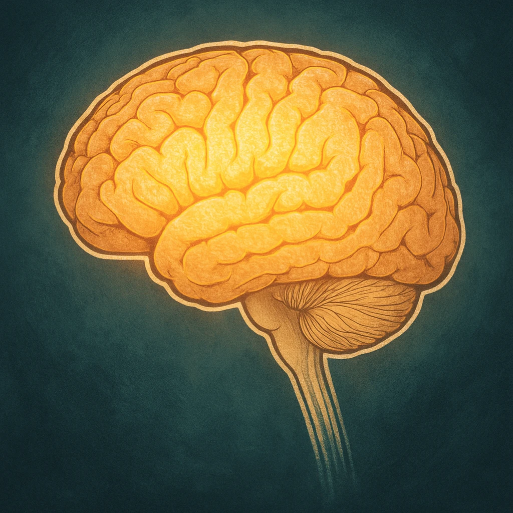 Diagram of an active human brain